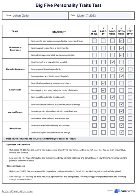 personality impact test|big 5 personality test pdf.